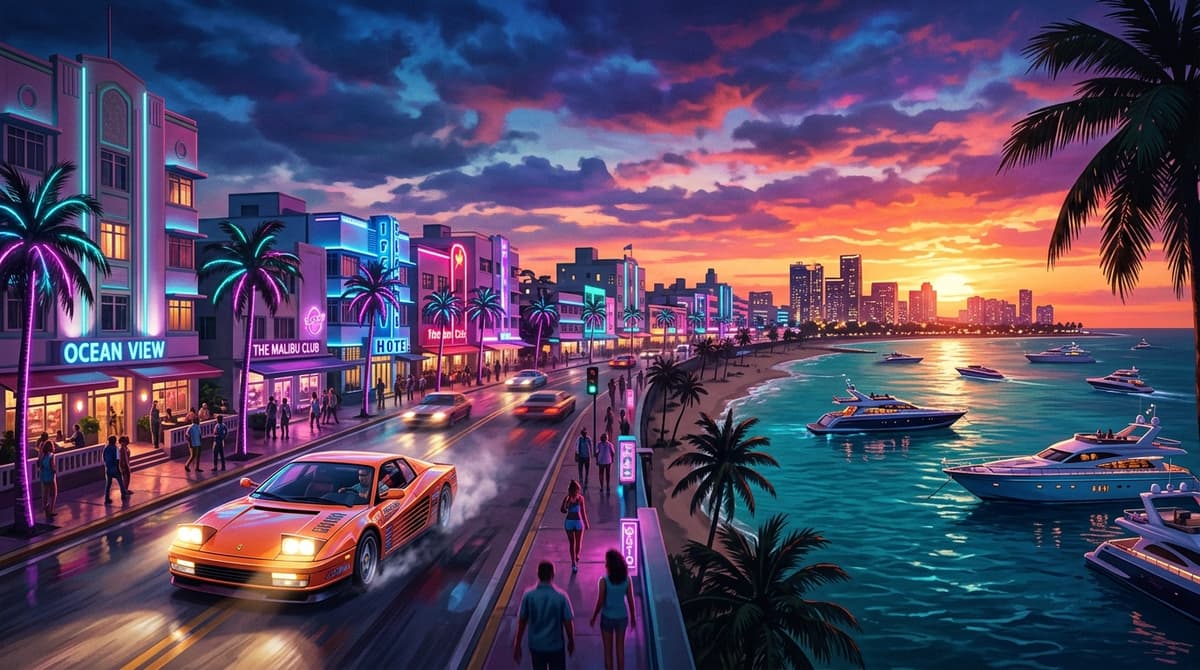 GTA VI Reveals Revolutionary AI Traffic and Water Physics in Vice City